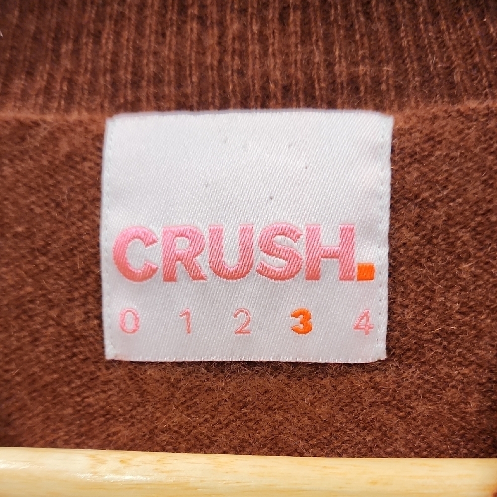 Crush Cashmere Lucca Crew Neck Tank In Warm Brown, Size Large - Picture 6 of 9